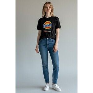 Kamala Removes Stubborn Orange Stains Funny Design Women Black T-Shirt S